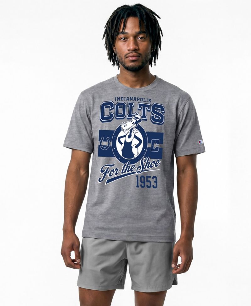 Men's Gray Indianapolis Colts Disney X Champion All Star T-Shirt