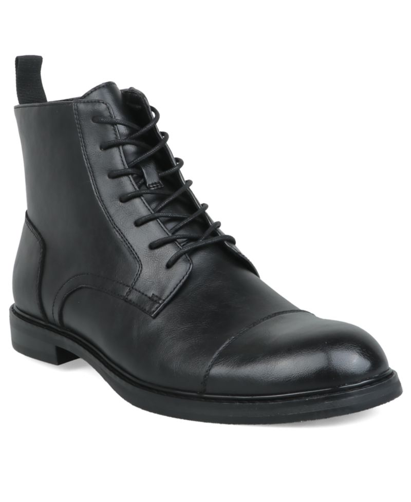 Men's Lace-Up Cap-Toe Boots