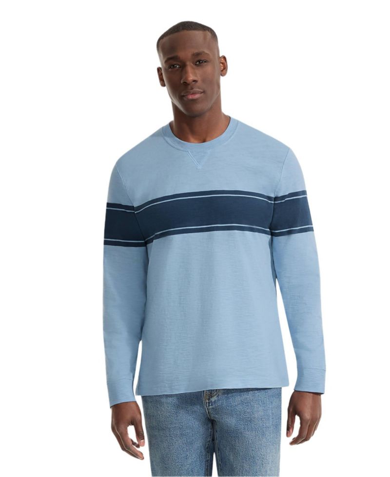 Men's Long Sleeve Slub Crew