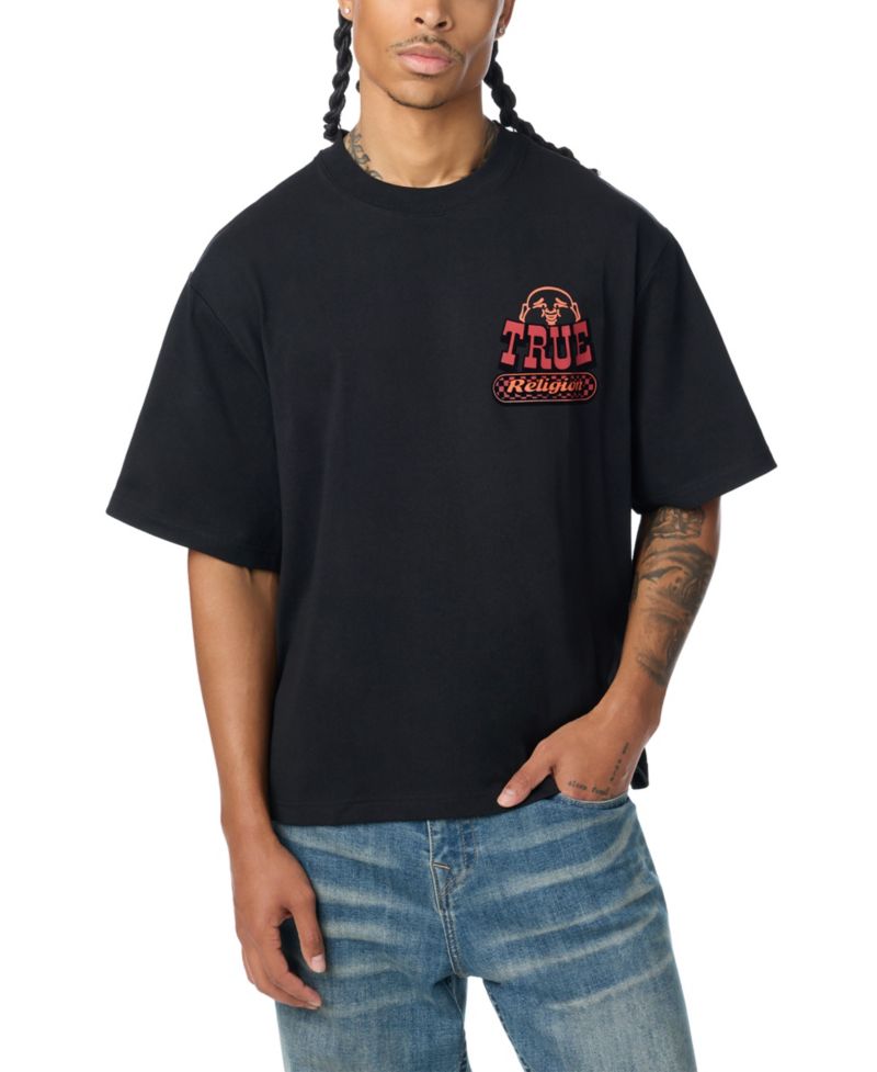 Men's Checkerboard Heavyweight Boxy Tee T-Shirt