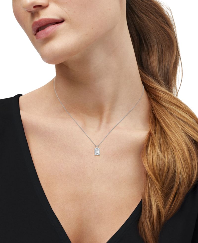 IGI Certified Lab-Grown Diamond Solitaire Pendant Necklace (2 ct. t.w.) in 14k White or Yellow Gold