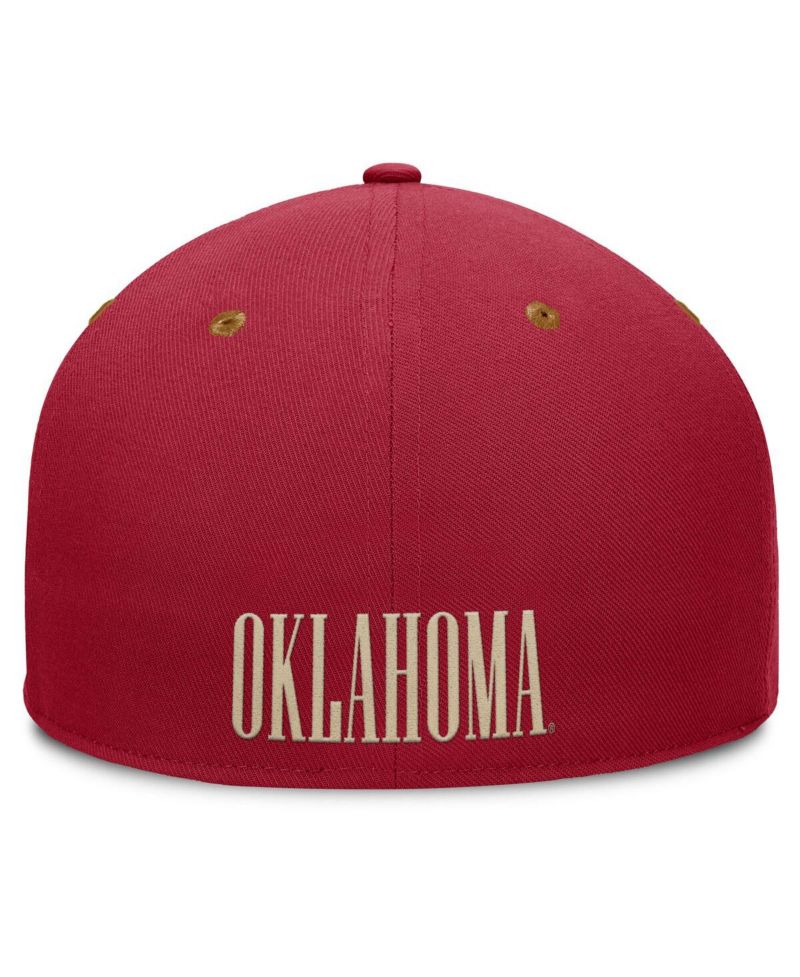 Men's Crimson/Brown Oklahoma Sooners NoBo Fitted Hat