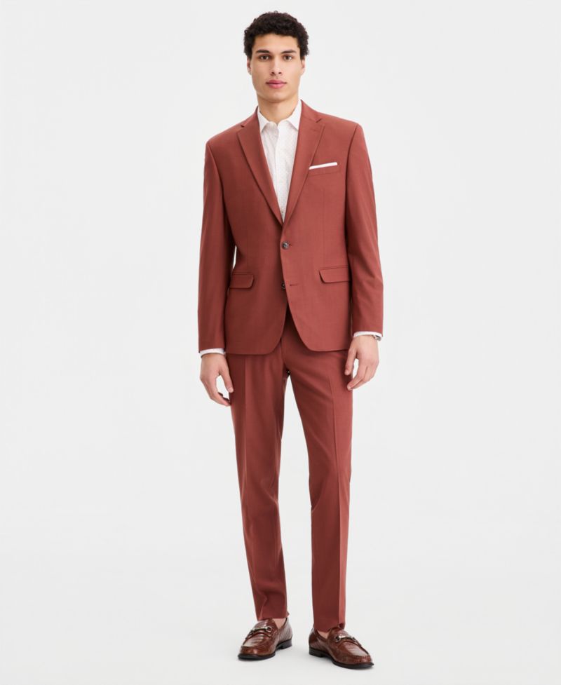 Men's Slim-Fit Sharkskin Suit Vest