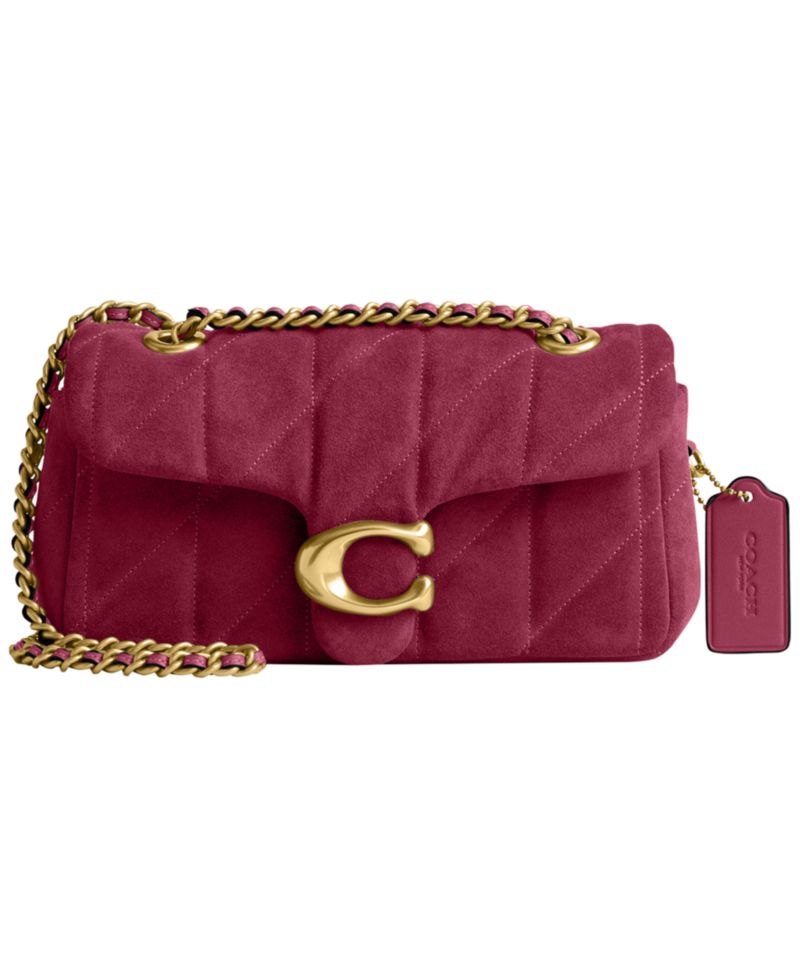 Quilted Tabby Small Suede Shoulder Bag 20
