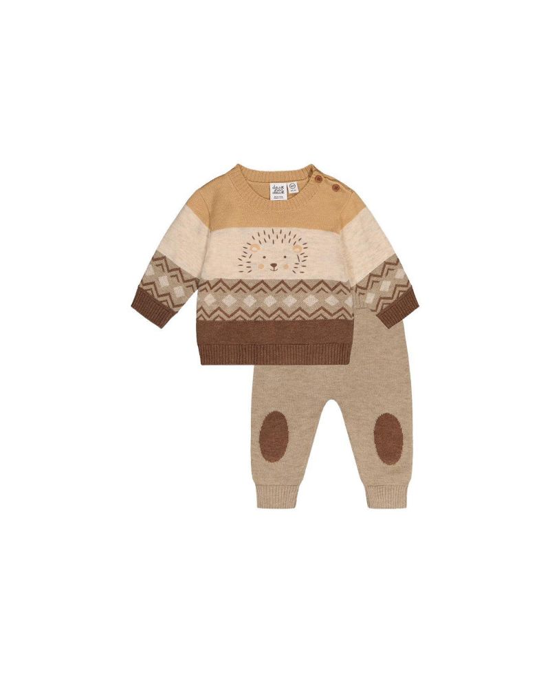 Baby Boys ( 3M to 24 M ) Knitted Sweater and Pants Set Cinnamon
