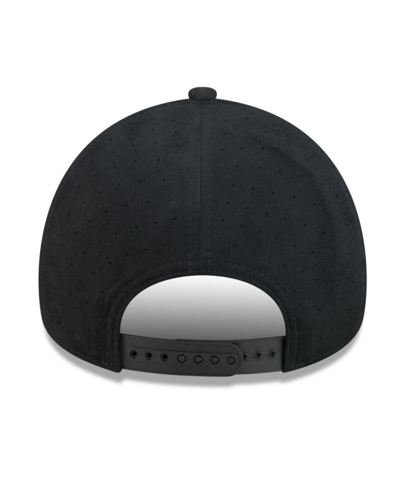 Men's and Women's Black Los Angeles Dodgers Script Text 9FORTY A-Frame Adjustable Hat