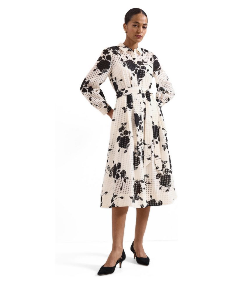 Women's Natalie Floral Belted Shirt Dress
