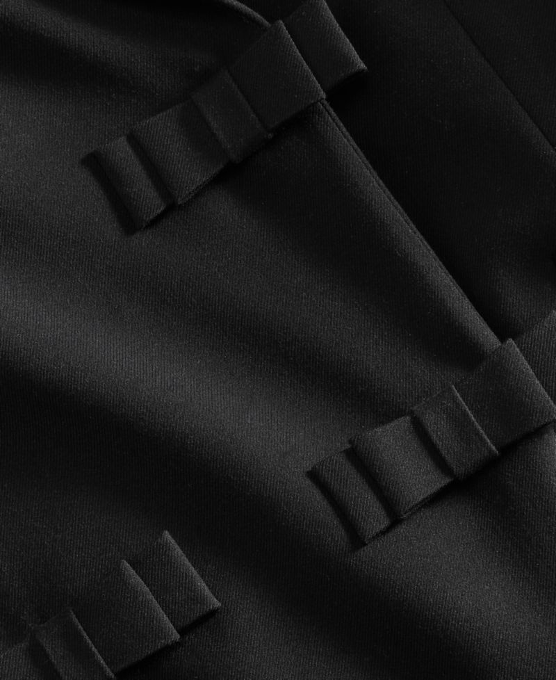 Women's Woven Tuxedo Bow Mini Dress