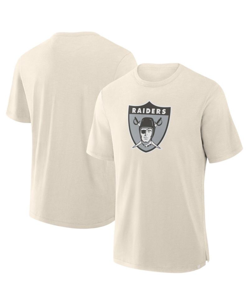 Men's Cream Las Vegas Raiders Slub T-Shirt