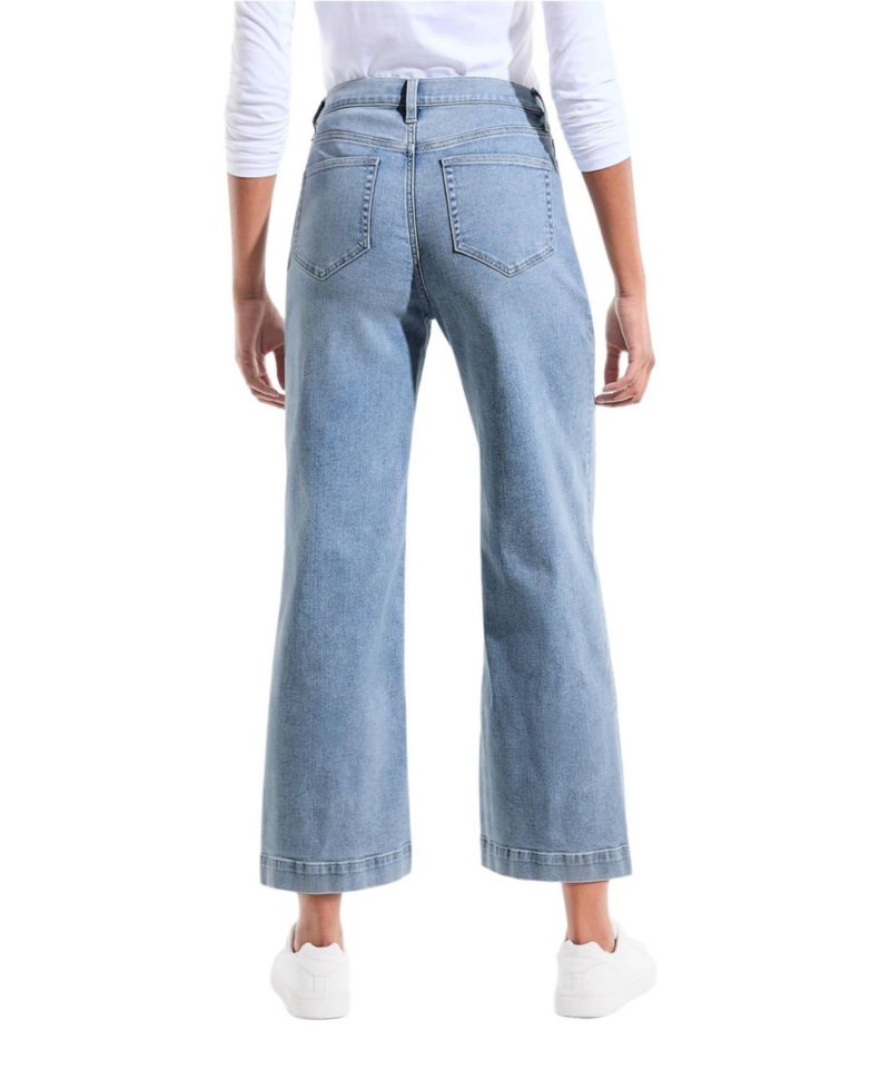 Women's Recover Denim High Rise Wide Leg Crop Jeans