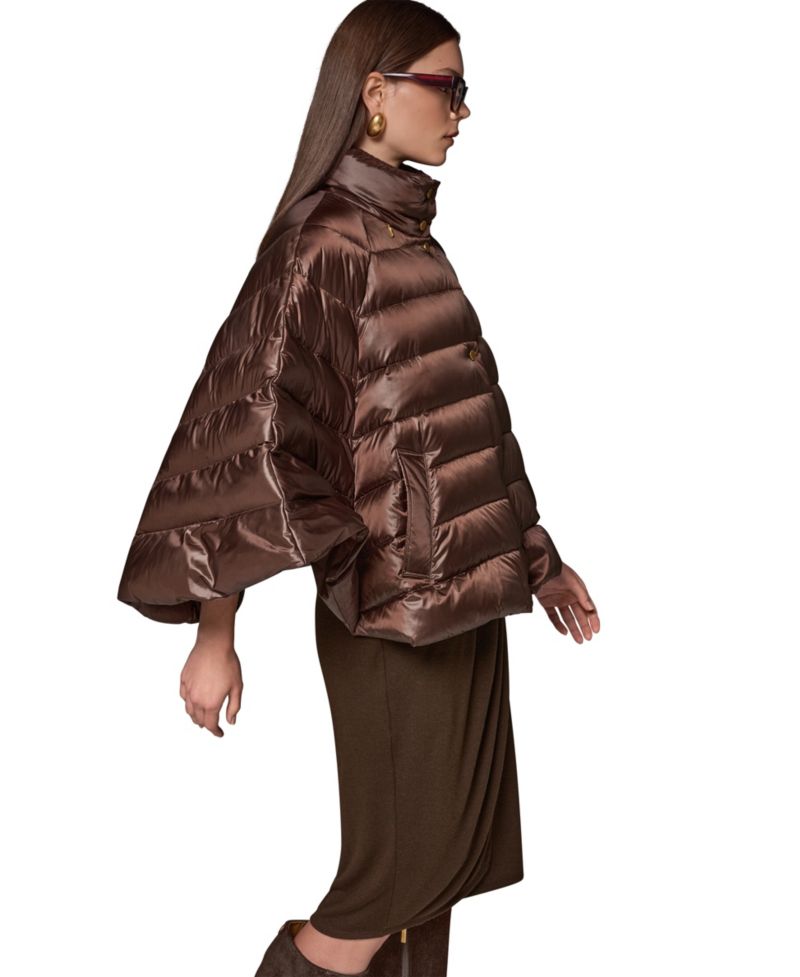 Women's Stand-Collar Down Puffer Cape