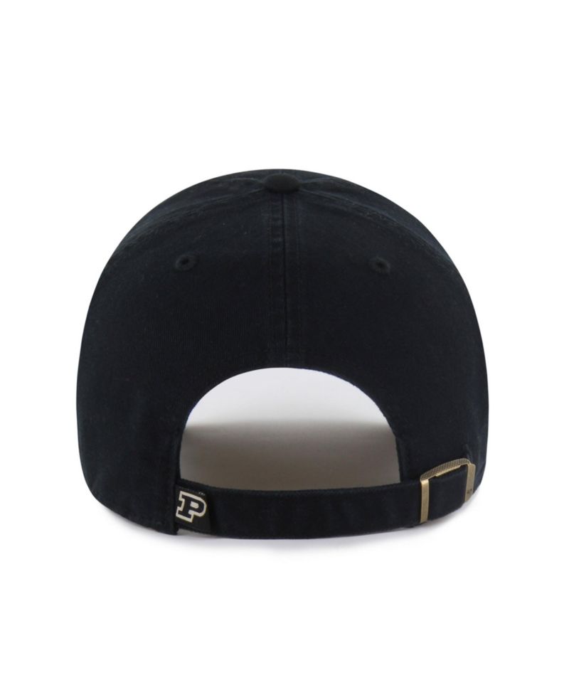 Men's and Women's '47 Black Purdue Boilermakers Mascot Clean Up Adjustable Hat