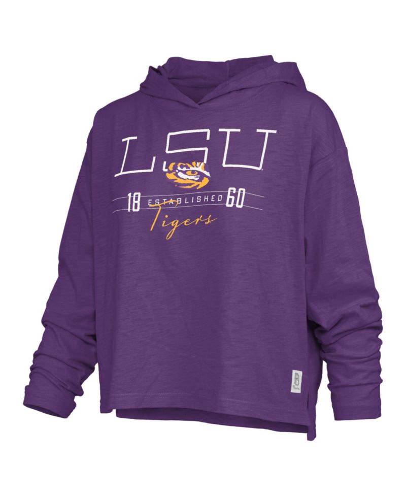Women's LSU Tigers Castillo Hooded Slub Long-Sleeve T-Shirt