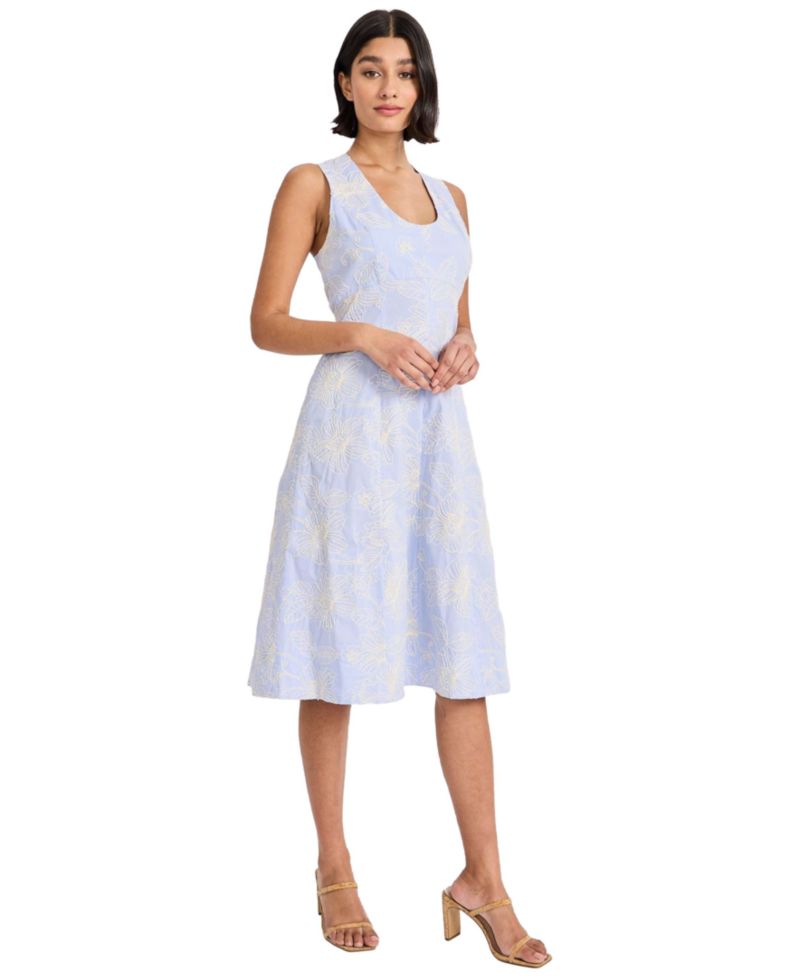 Women's Sleeveless Scoop Neck Midi Dress