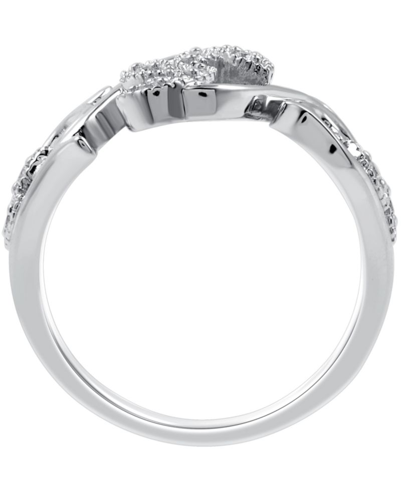 Diamond Vine Ring in Sterling Silver (1/10 ct. t.w.)