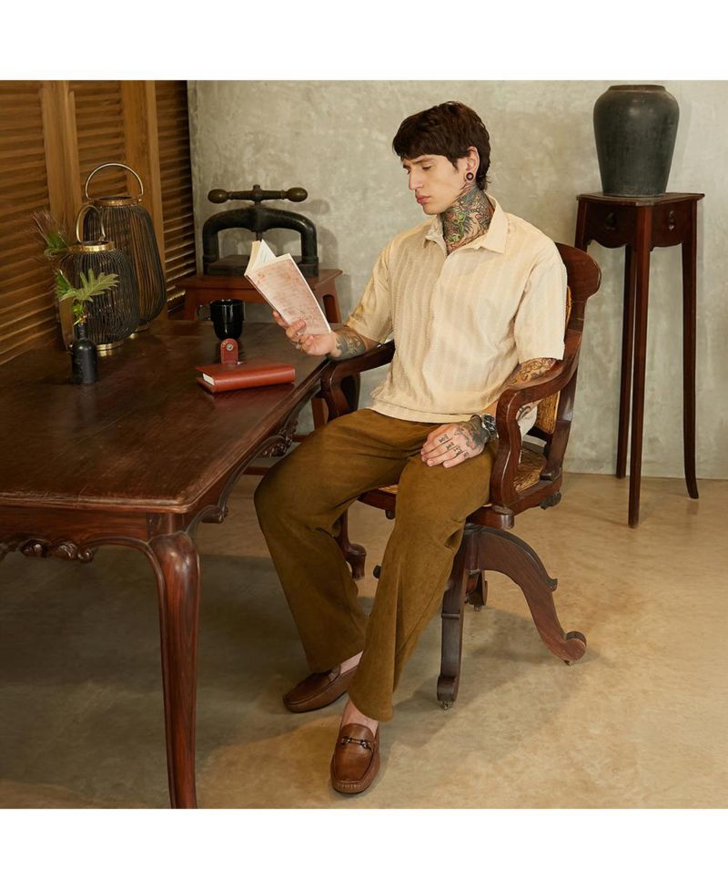 Men's Tactile Oversized Polo T-Shirt