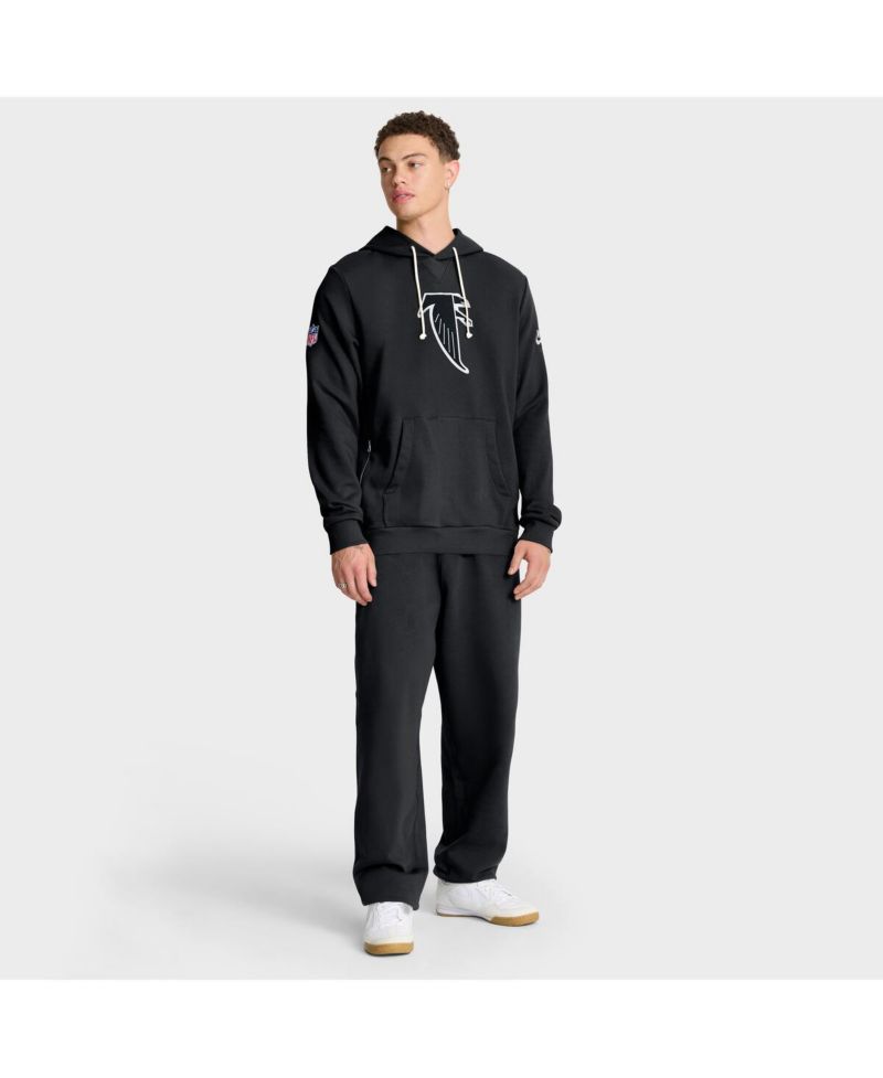 Men's Black Atlanta Falcons Sideline Offensive Set Play Performance Pullover Hoodie