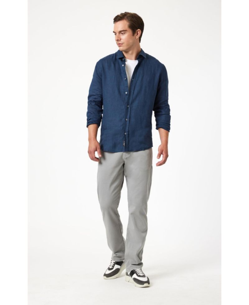 Men's Matt Relaxed Straight Leg In Stormy Casual Twill Pants