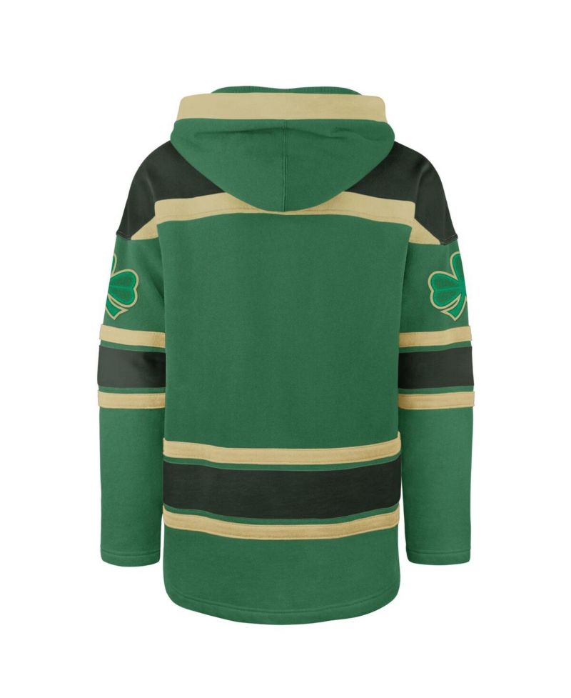 Men's Kelly Green New York Knicks McLucky Superior Lace-Up Pullover Hoodie