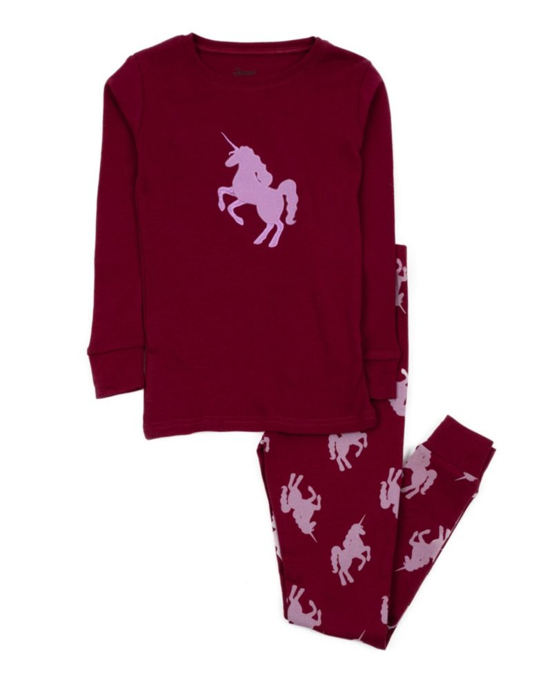 Baby Girls Two-Piece Cotton Long Sleeve Shirt and Pants Pajama Set - Sweet and Playful Prints