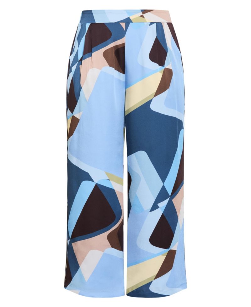 Plus Size Amaya Abstract Print Wide Leg Pant