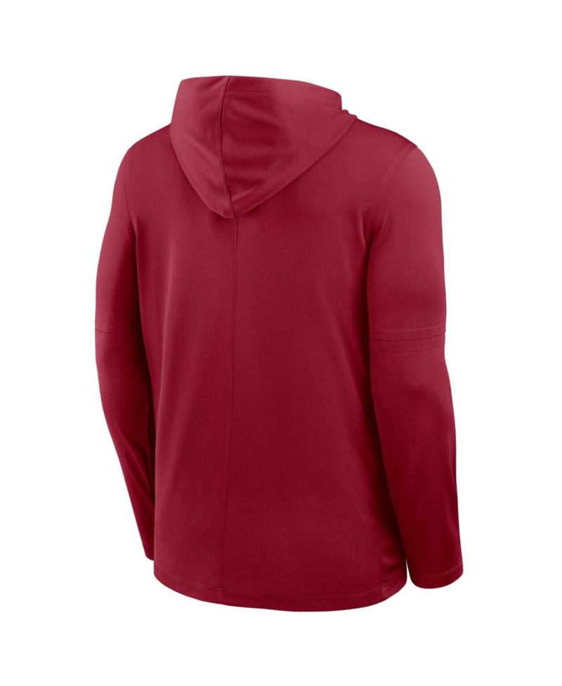 Men's Crimson Washington State Cougars 2026 Sideline Dri-FIT Lightweight Hooded Top