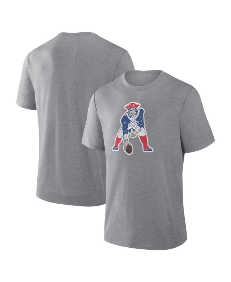 Men's Heather Gray New England Patriots Heritage Tribute Tri-Blend T-Shirt