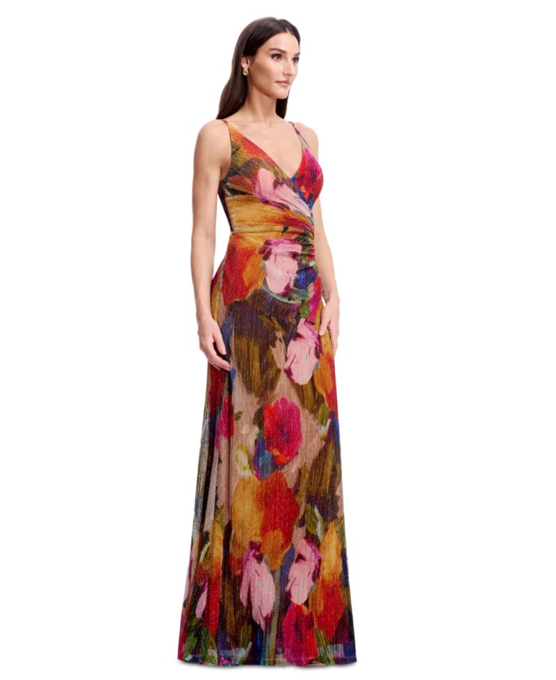 Women's Printed Sleeveless Mermaid Gown