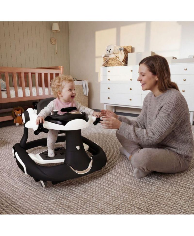 Convertible Baby Activity Walker with Adjustable Height, Foldable Design and Interactive Play Features