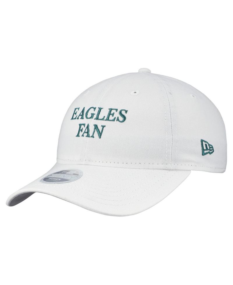 Women's White Philadelphia Eagles Team Fan 9TWENTY Adjustable Hat