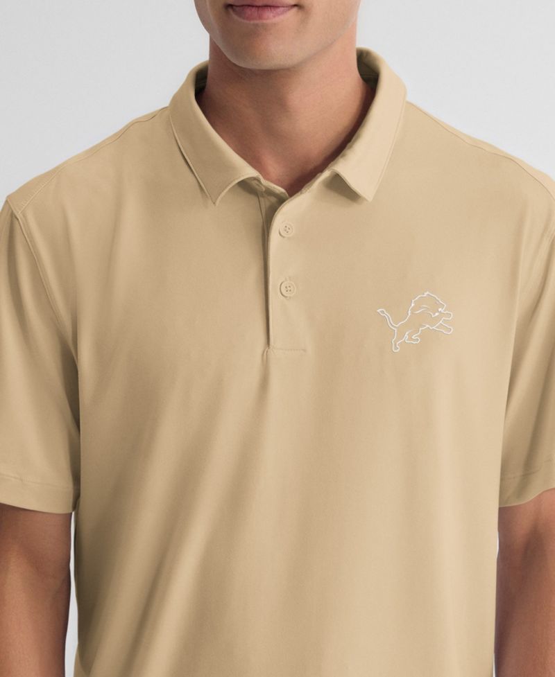 Men's Tan Detroit Lions Clutch Polo Shirt