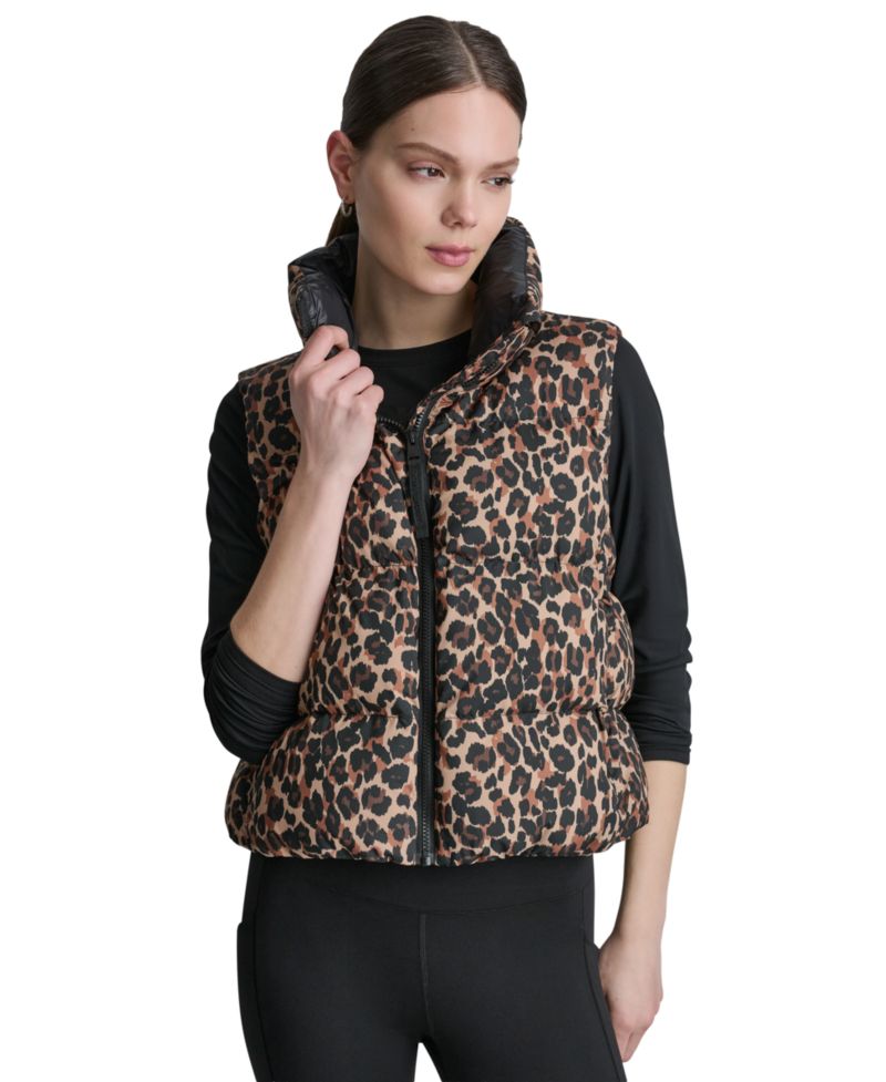 Women's Puffer Animal-Print Vest