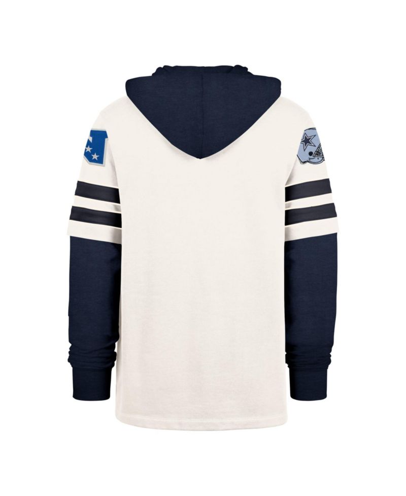 Men's Cream Dallas Cowboys Split Zone Cornerback Duo Lacer Hoodie