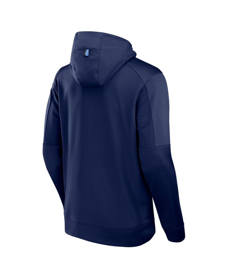 Men's Navy Memphis Grizzlies Baller Defender Performance Full-Zip Hoodie