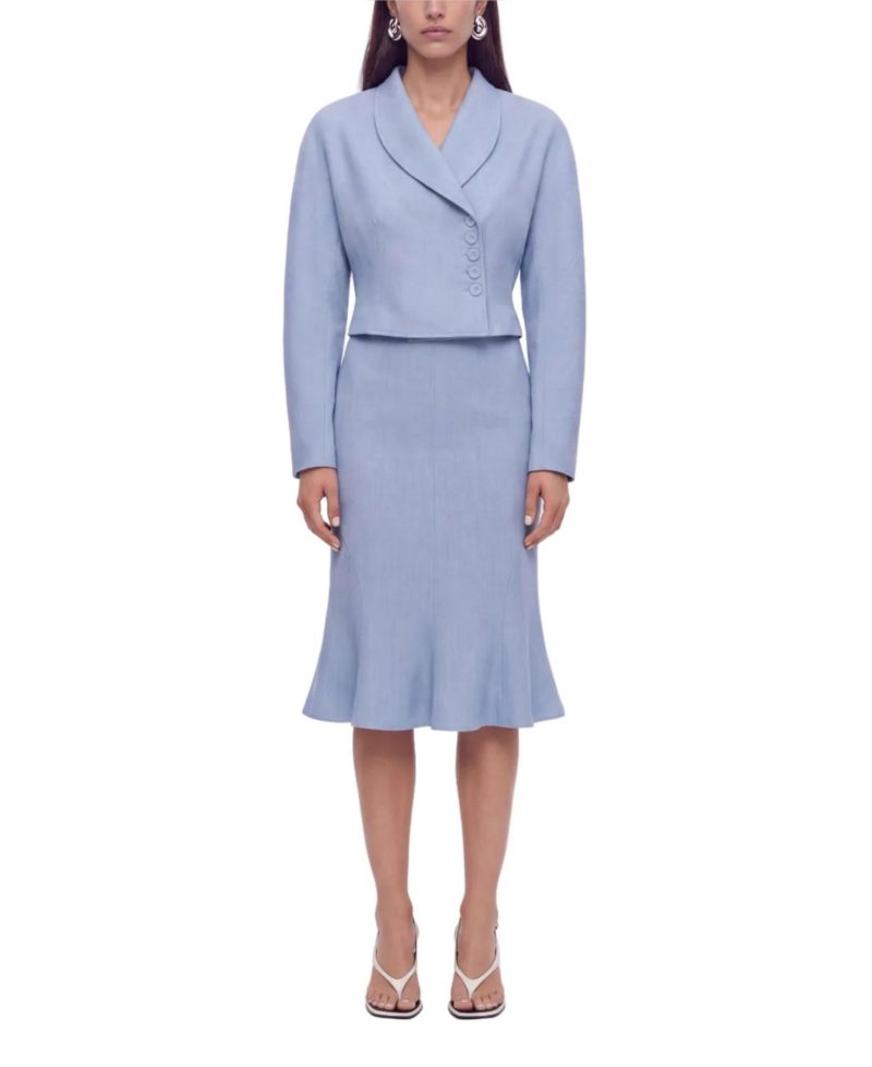 Women's Fishtail Midi Slim-Fit Skirt