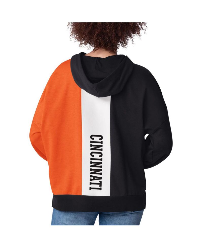 Women's Black Cincinnati Bengals Power Move Long Sleeve Pullover Hoodie