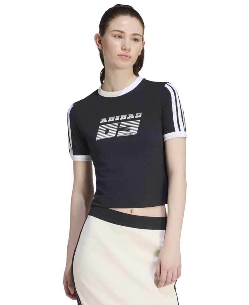 Women's Racing Retro Graphic Cotton T-Shirt
