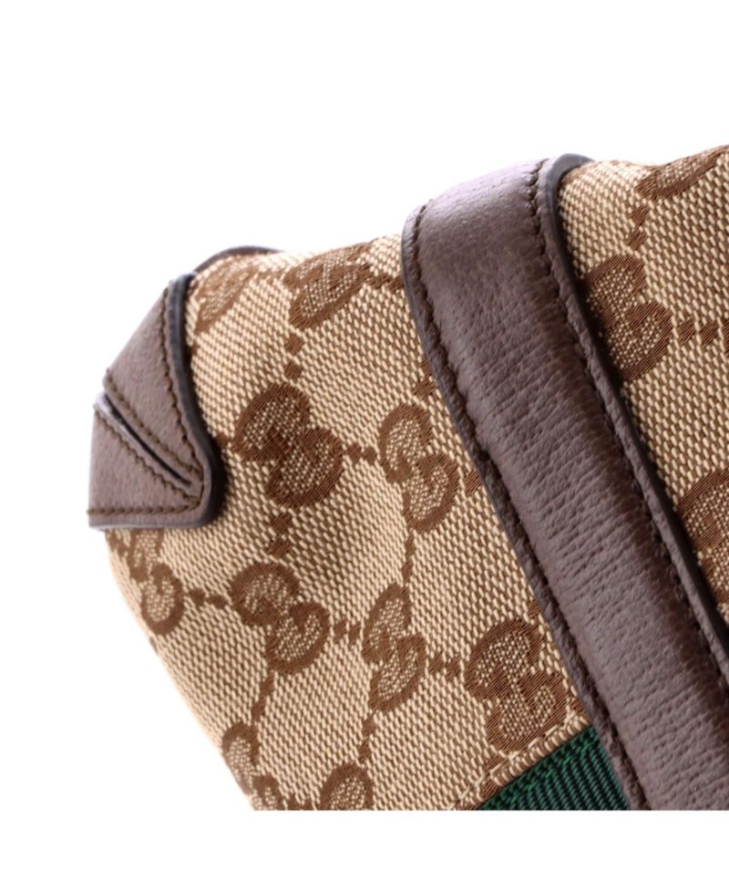 Small Horsebit NM Web Chain Clutch GG Canvas