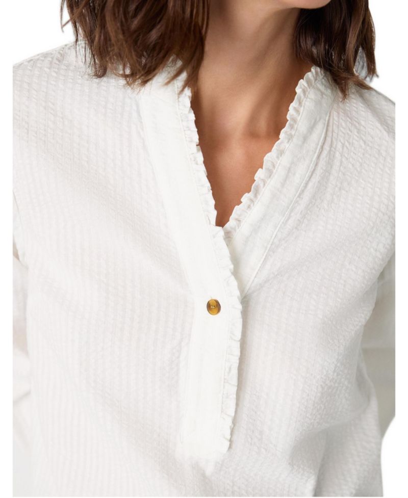Women's Textured Frill Shirt