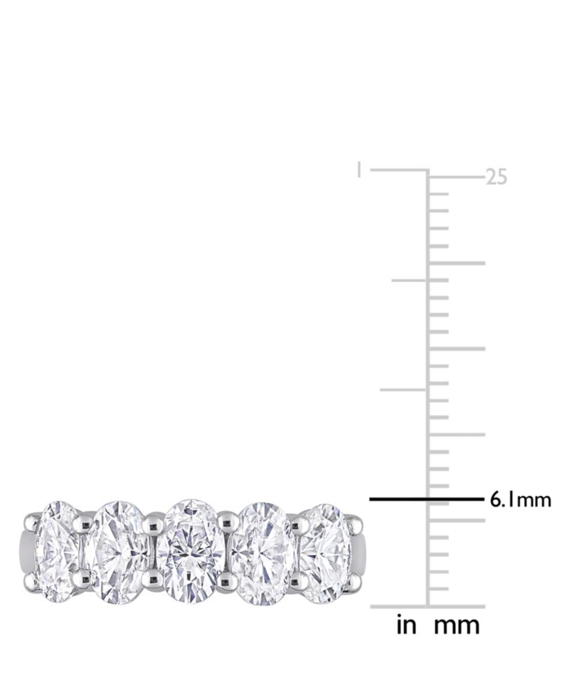 Moissanite Oval Five Stone Anniversary Band (2-1/2 ct. t.w.) in 10k White Gold