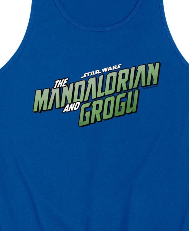Men's The Mandalorian & Grogu Full Color Movie Logo Graphic Tank Top