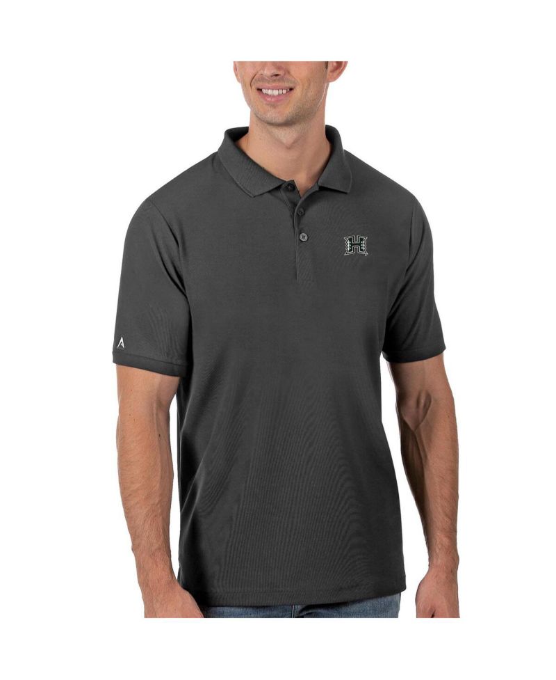 Men's Anthracite Hawaii Warriors Legacy Pique Polo