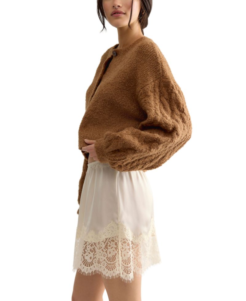 Women's Thistle Cropped Crewneck Cardigan