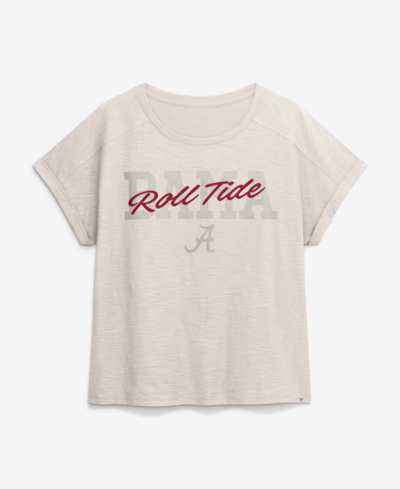 Women's Natural Alabama Crimson Tide Hometown Premium Oversized Boxy T-Shirt