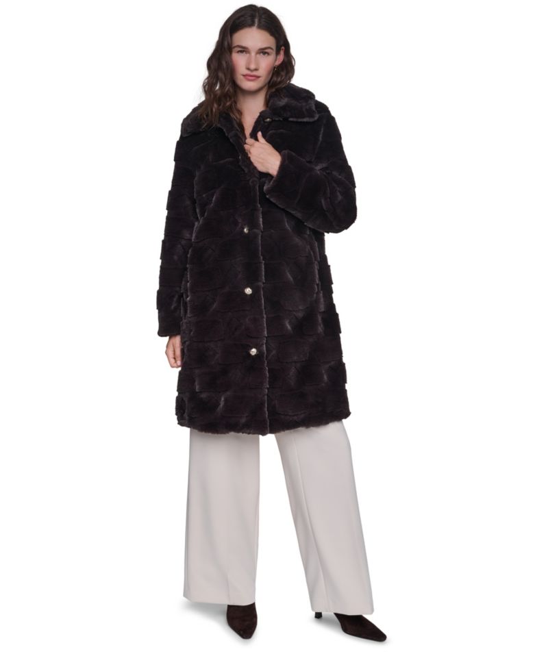 Women's Teddy Faux Fur Mid Length Coat