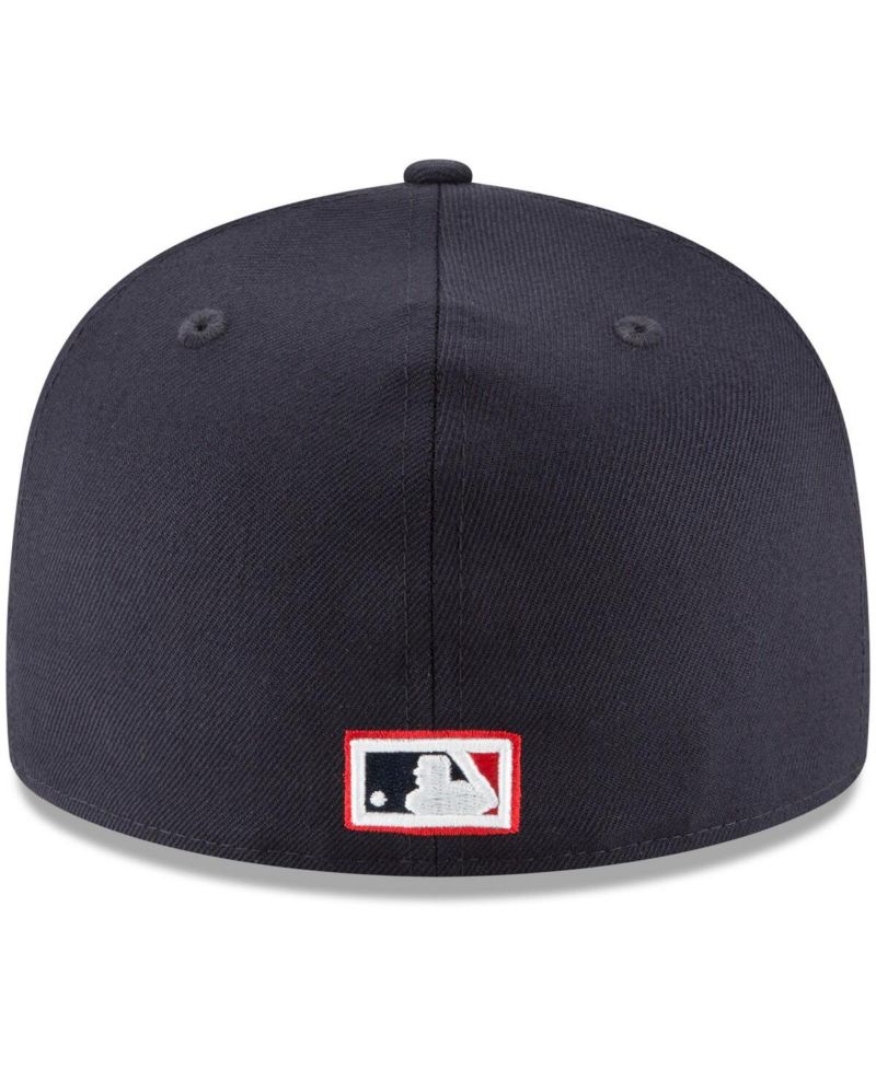 Men's Navy Cleveland Guardians Cooperstown Collection Wool 59FIFTY Fitted Hat