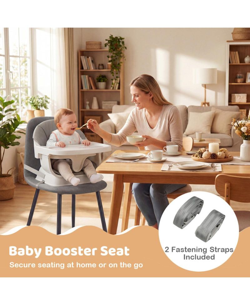 Convertible Wipe Clean Wooden Beech Legs High Chair