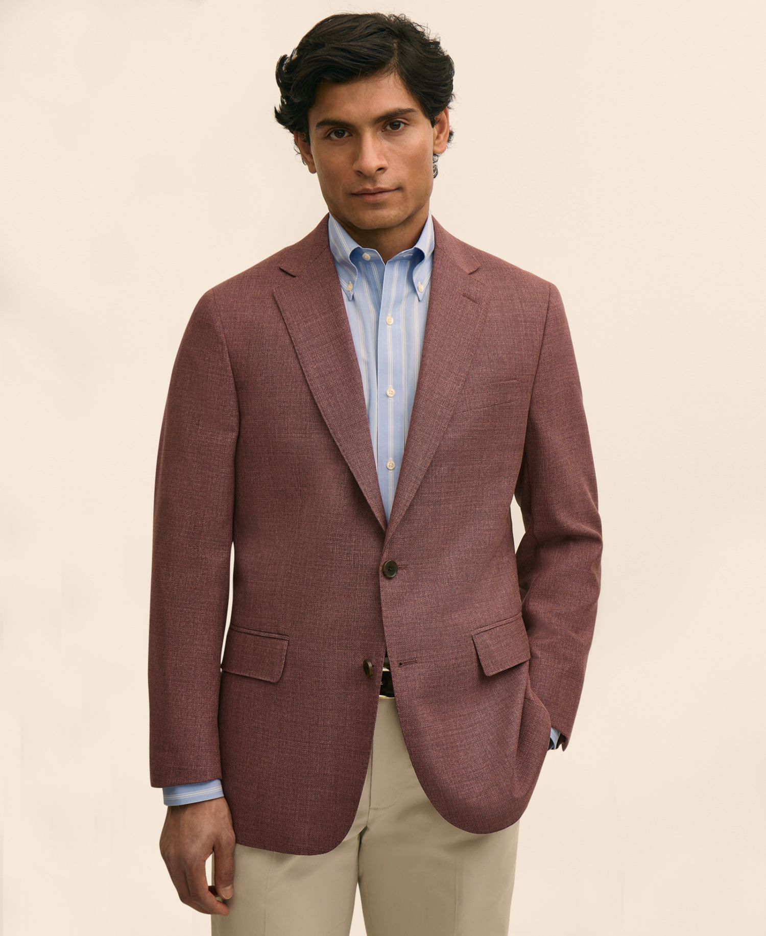 Мужской блейзер с вырезанным воротником-лацканом от Brooks Brothers
