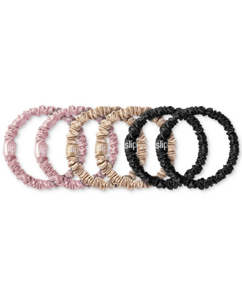 6-Pc. Pure Silk Skinny Scrunchies Set