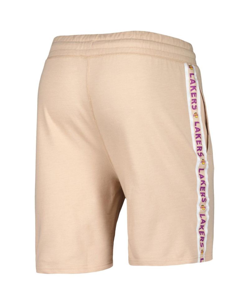Men's Tan Los Angeles Lakers Team Stripe Shorts